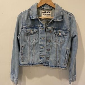 Distressed denim jacket